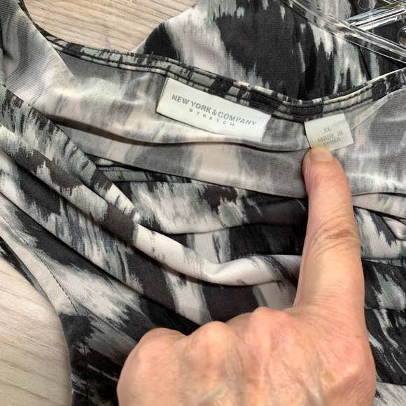 NY&C Stretch Draped Cowl Neck Sleeveless Blouse - Picture 8 of 11